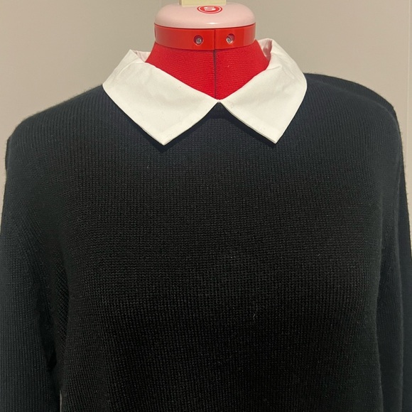 Karl Lagerfeld Black Sweater with White Bow Detail - Picture 6 of 7